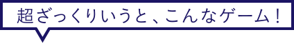 超ざっくりいうと、こんなゲーム!
