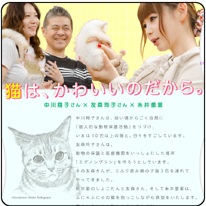 猫は、かわいいのだから。中川翔子さん×友森玲子さん×糸井重里
