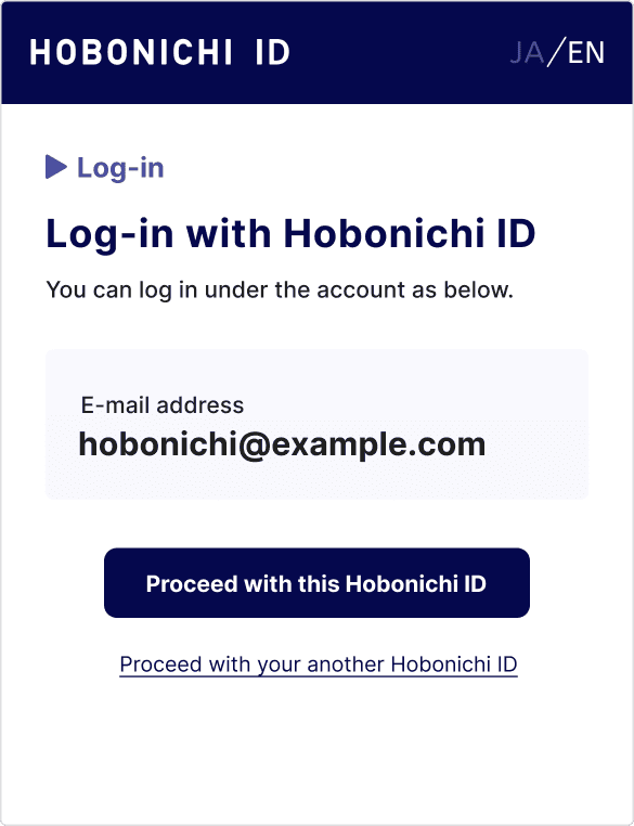 login page