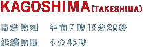 鹿児島県 竹島 開始時刻　午前７時18分28秒　　カウントダウン時計 継続時間　４分46秒