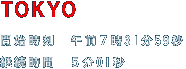 東京 開始時刻　午前７時31分59秒　　カウントダウン時計 継続時間　５分01秒