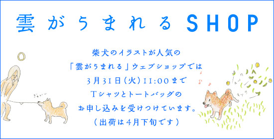 「雲がうまれる」SHOP ウェブとリアル。