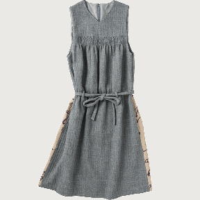 バラのギャザーワンピース