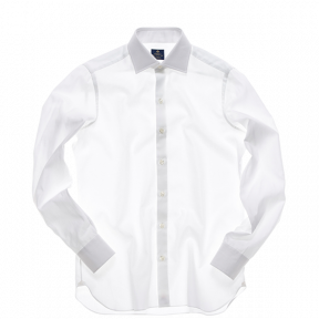 白いシャツ（LUIGI BORRELLI　ワイドカラー）
