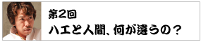 第2回　 ハエと人間、何が違うの？