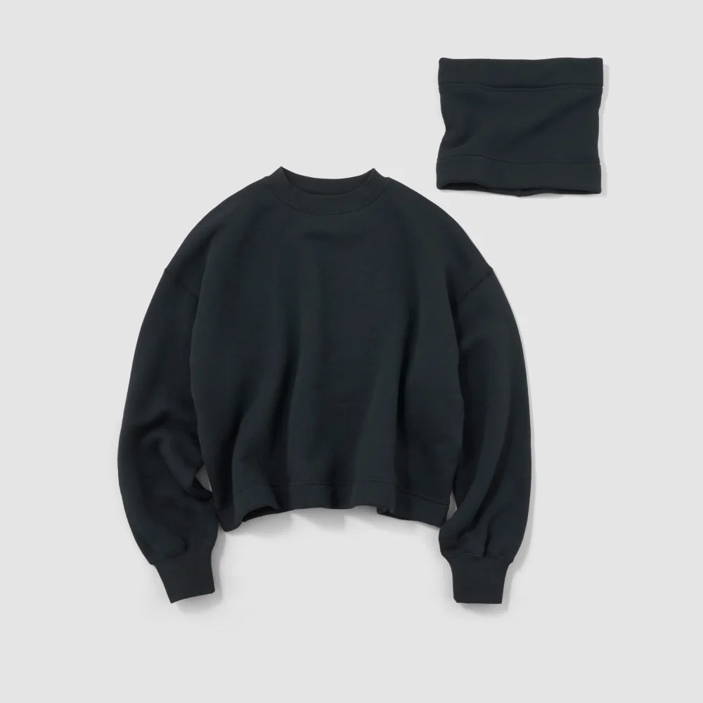 〈O2〉エア・スウェッツ レディス プルオーバー ネックウォーマー付き ミッドナイト