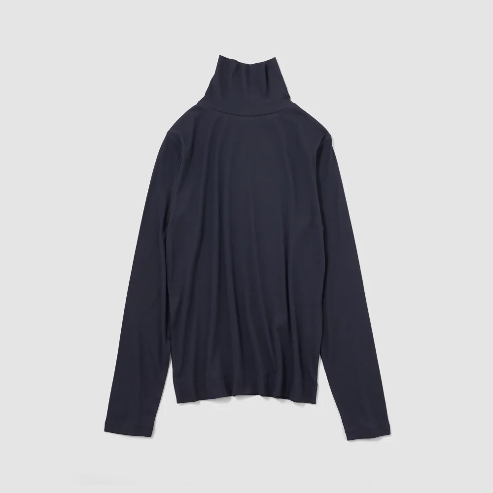 〈O2〉レディス タートルネックカットソー ミッドナイト