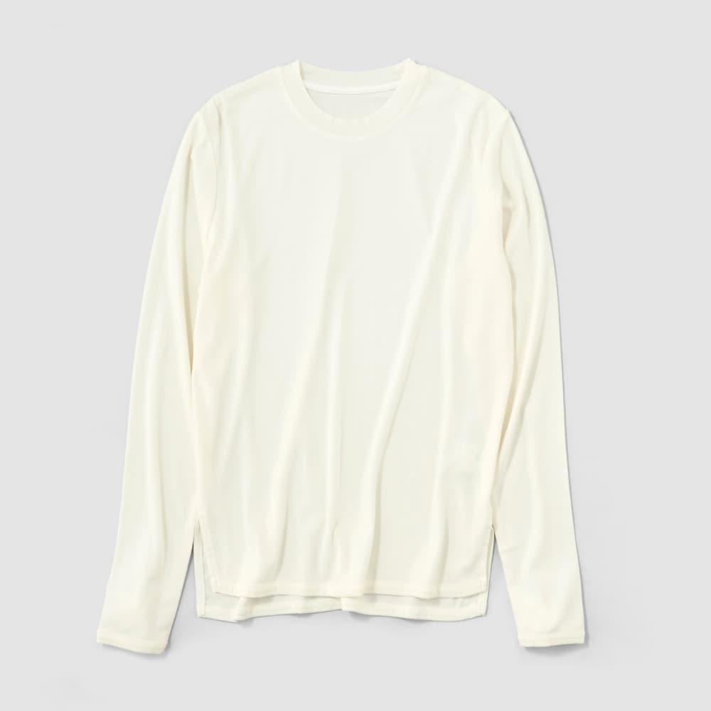 FIRO レディス スムースクルーネックプルオーバー オフホワイト