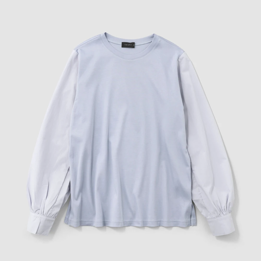 tsuki.s  ブラウス袖プルオーバー ブルーグレー