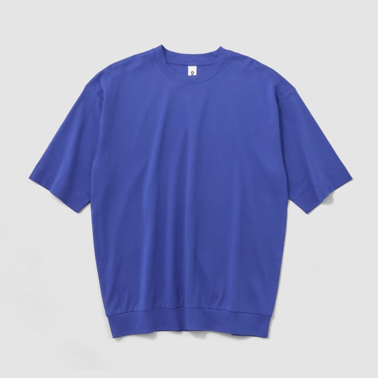 〈O2〉Tee "Rosy"  ジェンダーレス ワイドＴ スカイブルー