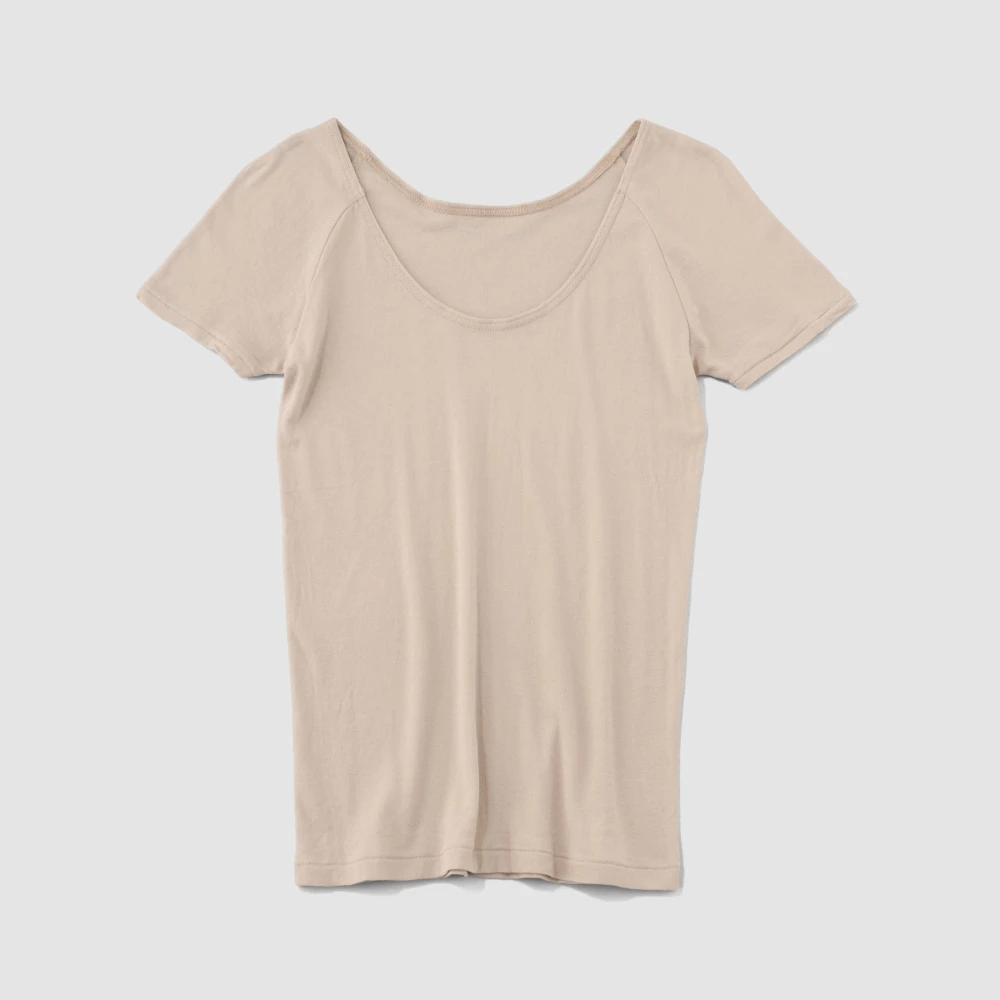 〈O2〉×アサメリーレディス ショートスリーブインナー モカベージュ