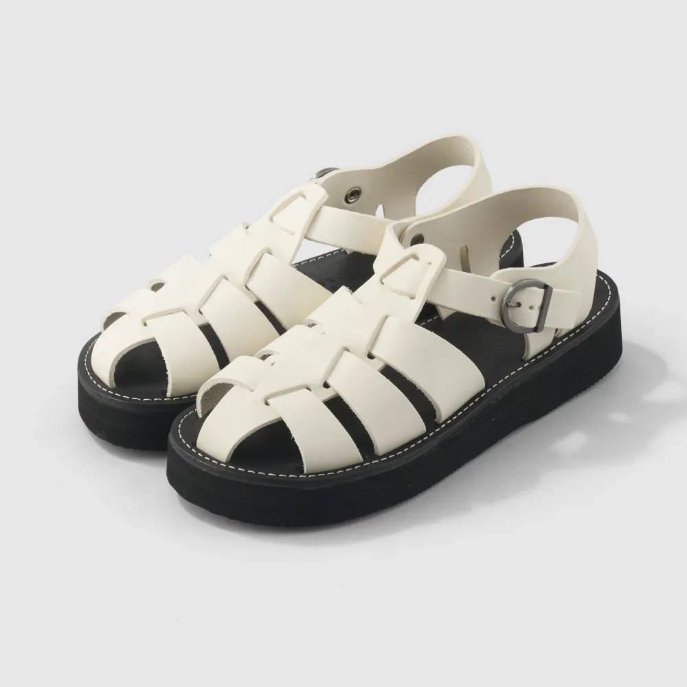 Organic handloom GURKHA PLATFORM OFF WHITE