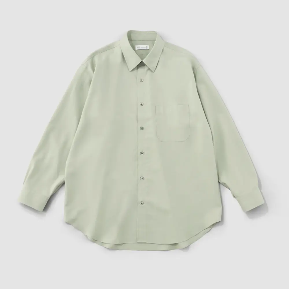 Nikki ESSENTIAL PIECES × HITOYOSHI ×〈O2〉テーラードメリノシャツ セージ