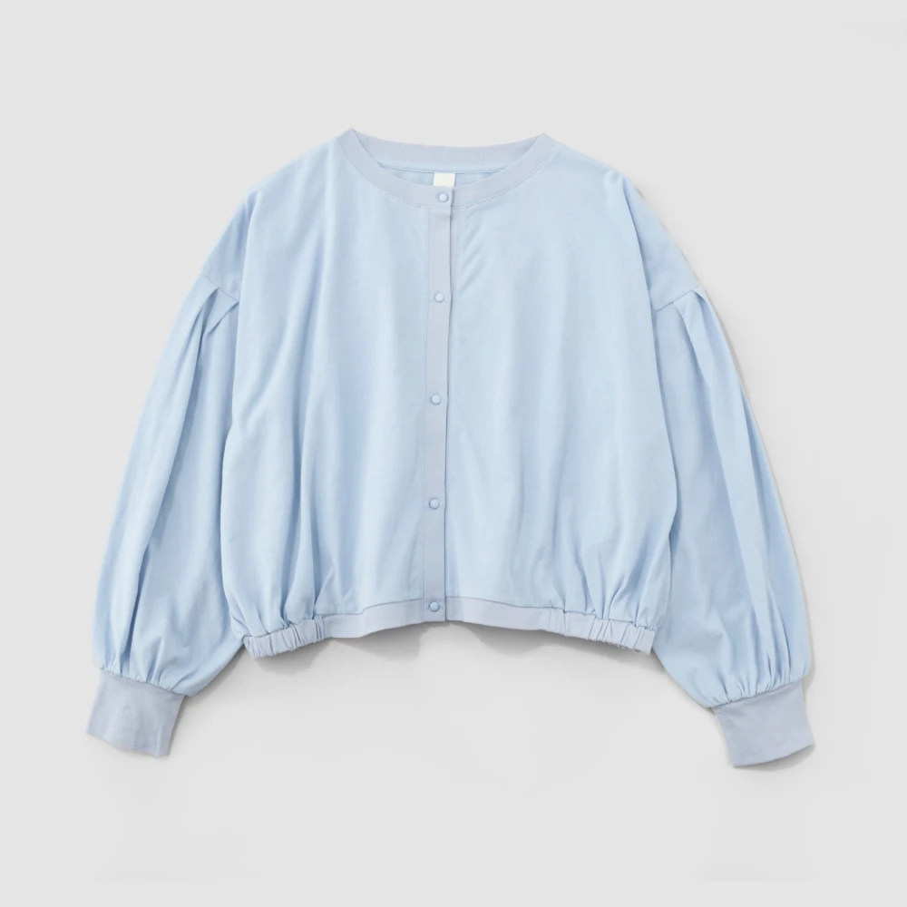 〈O2〉サマーパフカーディガン アイスブルー