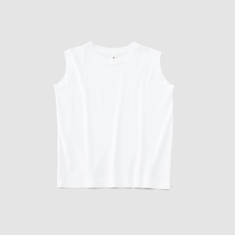 〈O2〉Tee "Rosy" レディス ノースリーブＴ ピュアホワイト