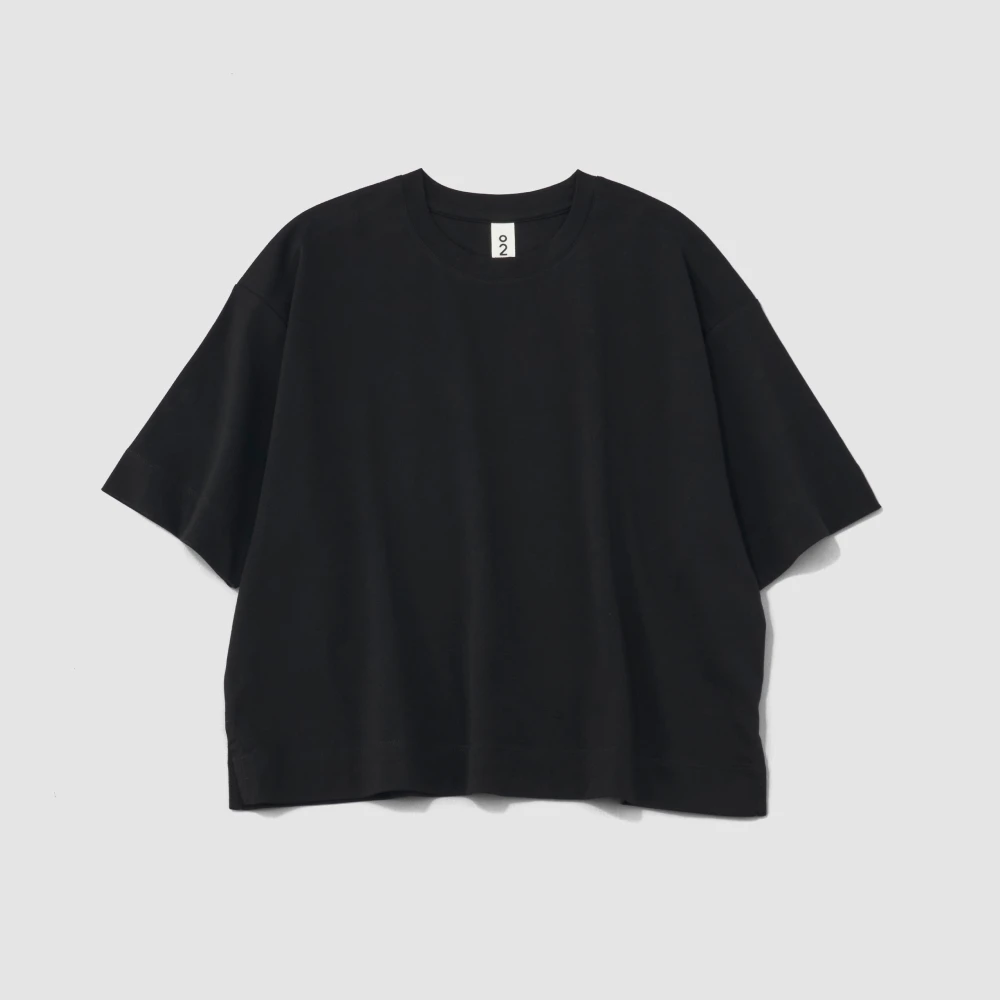 〈O2〉Tee "Rosy" レディス ワイドＴ ブラック