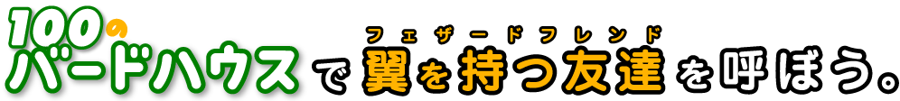 100のバードハウスで翼を持つ友達を呼ぼう。