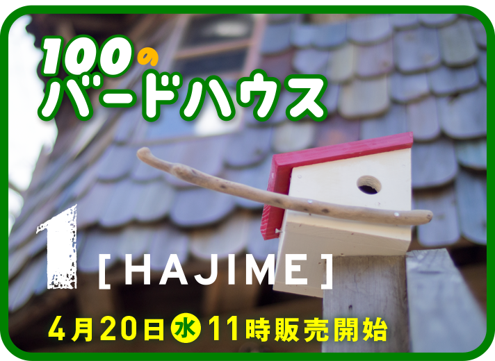 100のバードハウスバードハウス1(HAJIME)5月20日(水)11時販売開始
