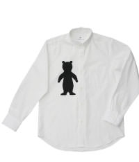 くまのプリントボタンダウンシャツ（メンズ）