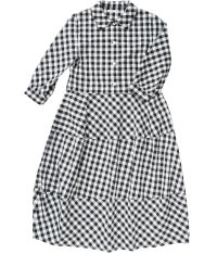 バルーンスカートワンピース（白×黒）