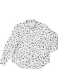 フラワーパターンのプリントシャツ（レディース）