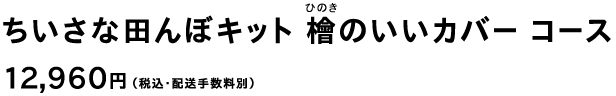 ちいさな田んぼキット 檜（ひのき）のいいカバー コース