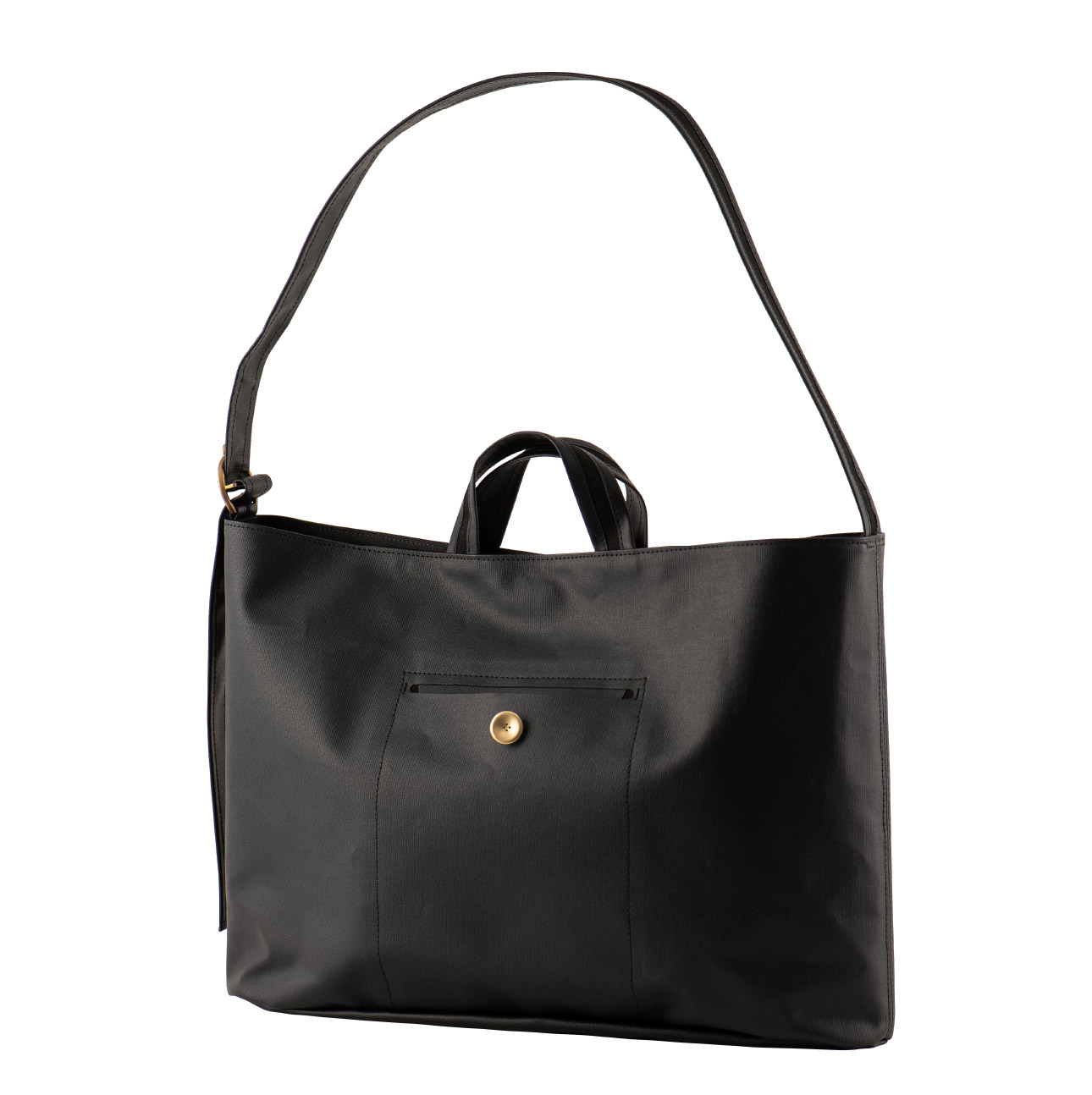 オーバル2wayバッグ L ブラック