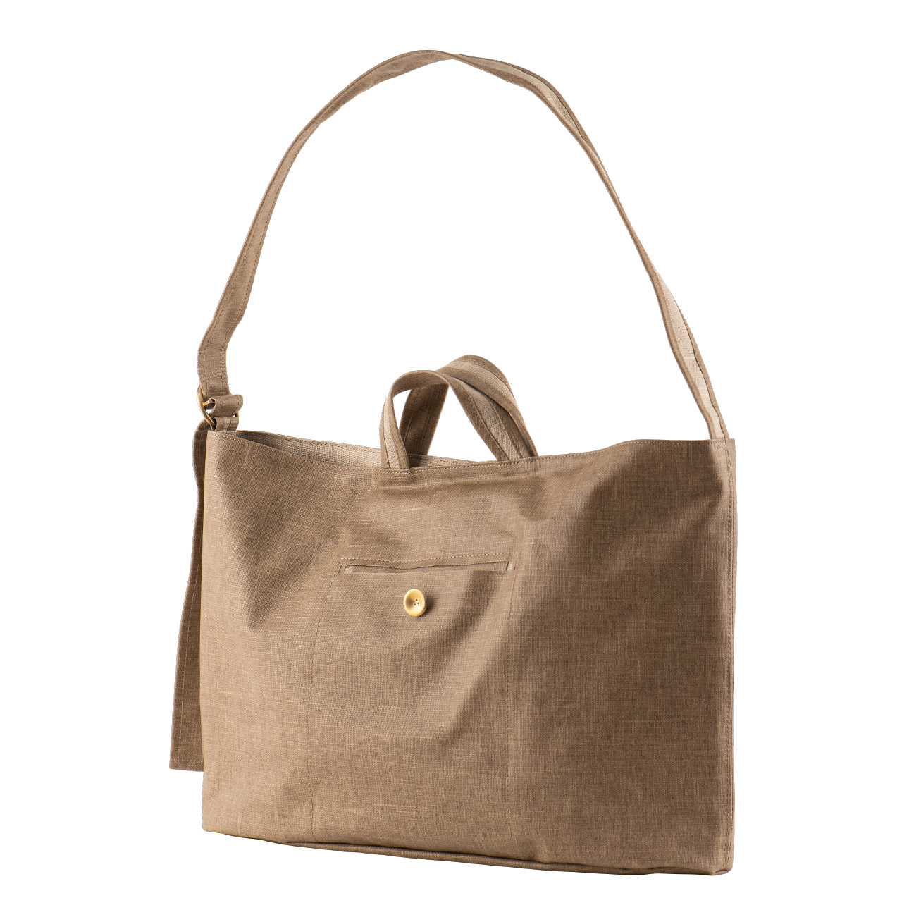 オーバル2wayバッグ L リネン