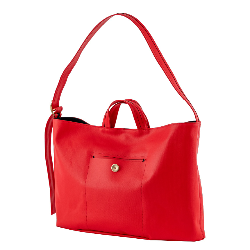 オーバル2wayバッグ L レッド