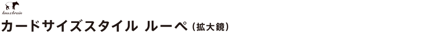 カードサイズスタイル ルーペ(拡大鏡)