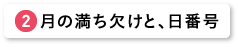 月の満ち欠けと、日番号