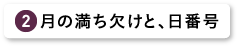 月の満ち欠けと、日番号