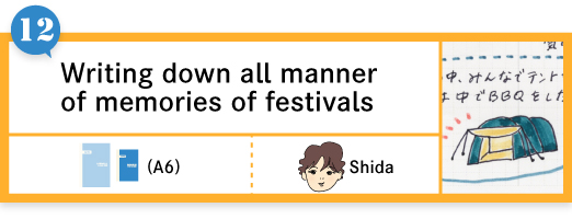 Writing down all manner of memories of festivals