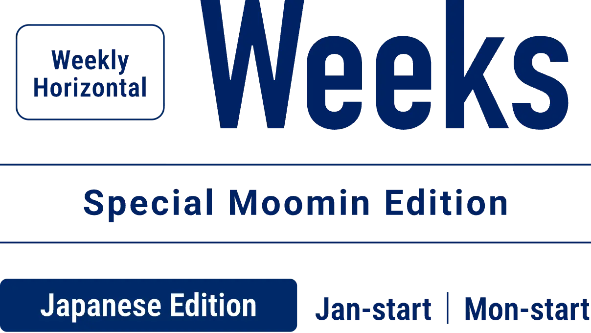 Weekly Horizontal Weeks Special Moomin Edition Japanese Edition Jan-start｜Mon-start