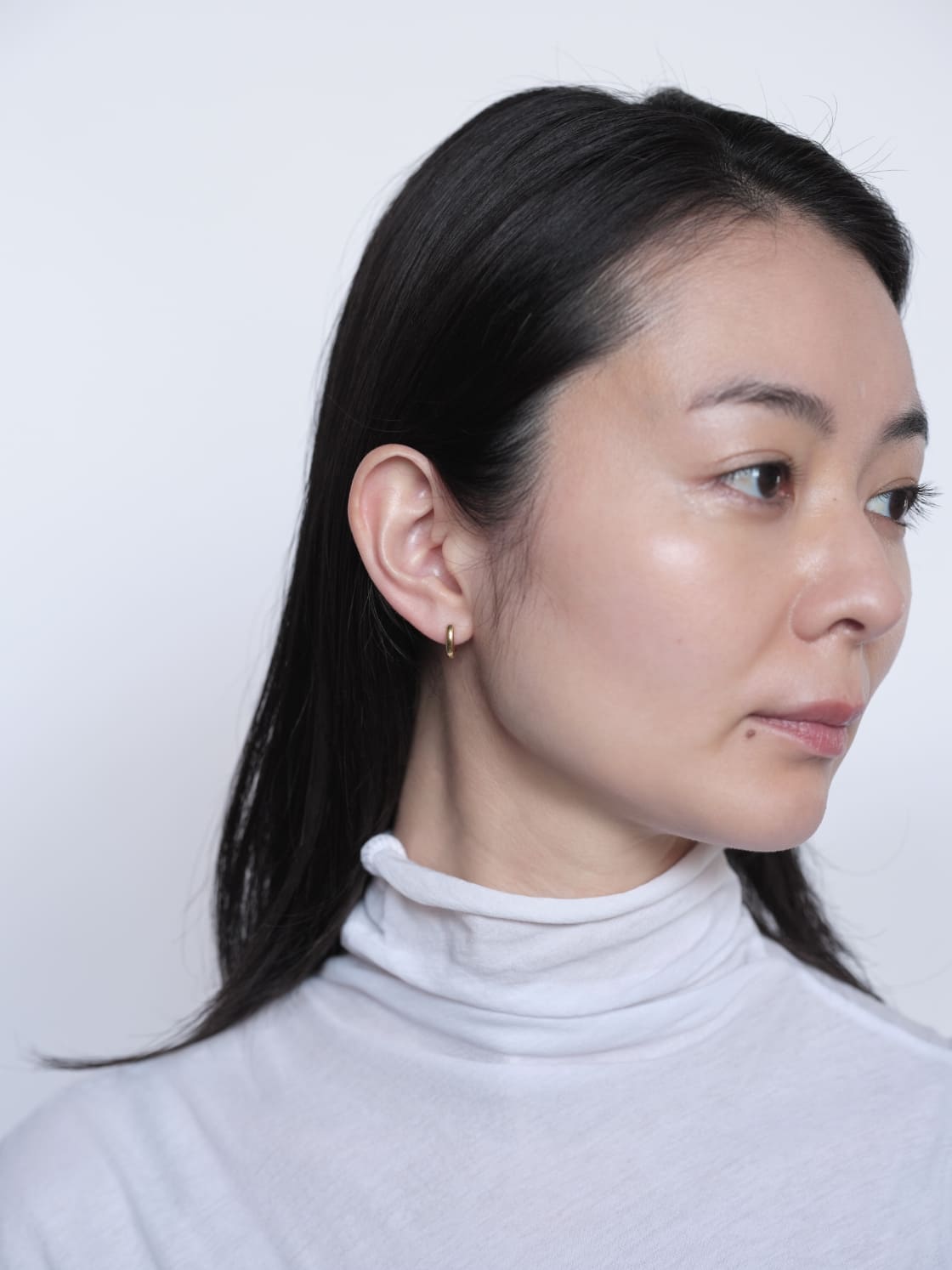 ひとさじのジュエリー une pincée | Hoop Pierce・glacé 12mm/10kt Gold の画像2
