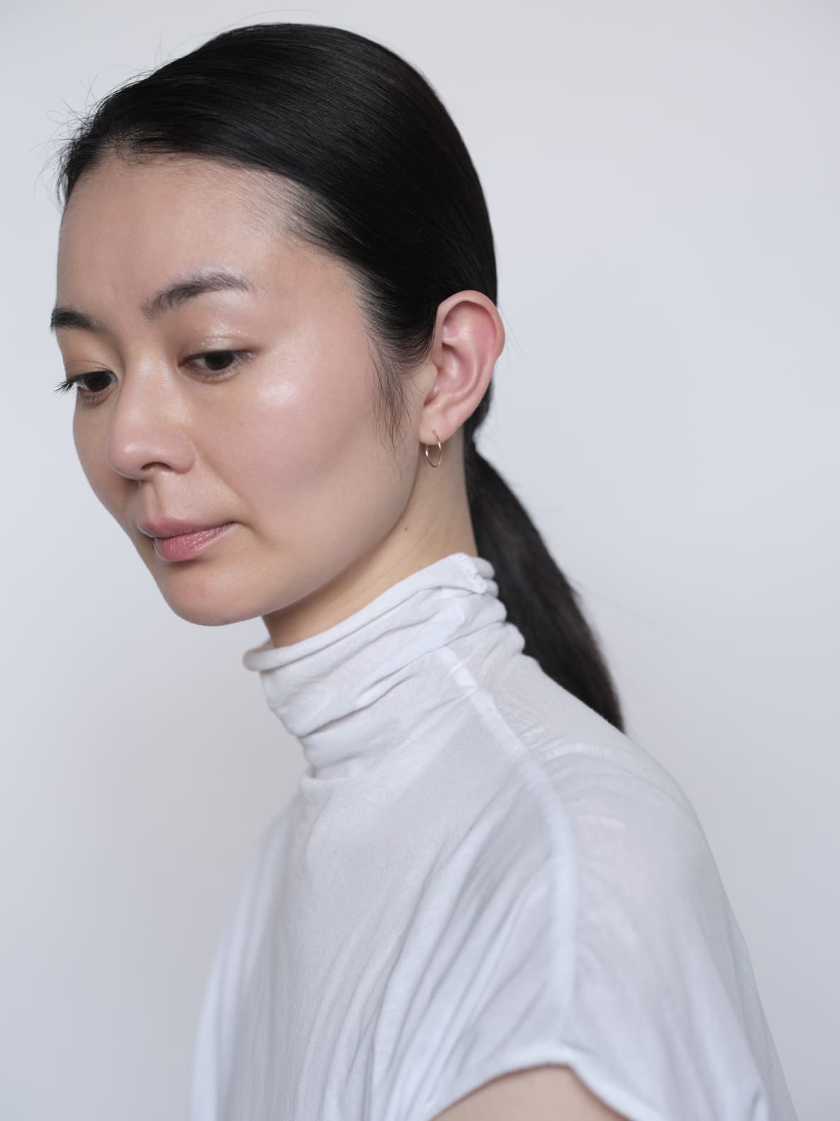 ひとさじのジュエリー une pincée | Hoop Pierce・glacé 15mm/10kt Gold の画像1