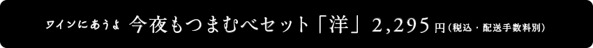 ワインにあうよ
		今夜もつまむべセット「洋」
		2,295円（税込・配送手数料別）