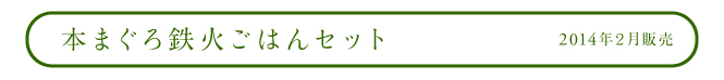 本まぐろ鉄火ごはんセット 2014年2月販売