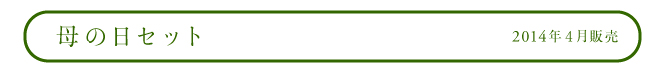 母の日セット 2014年4月販売その2
