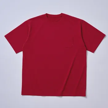 夏サラ ポケット Ｔシャツ レッド