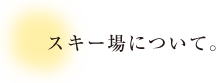 スキー場について。 